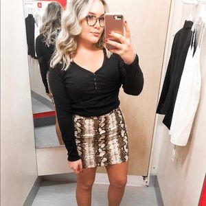 Snakeskin skirt